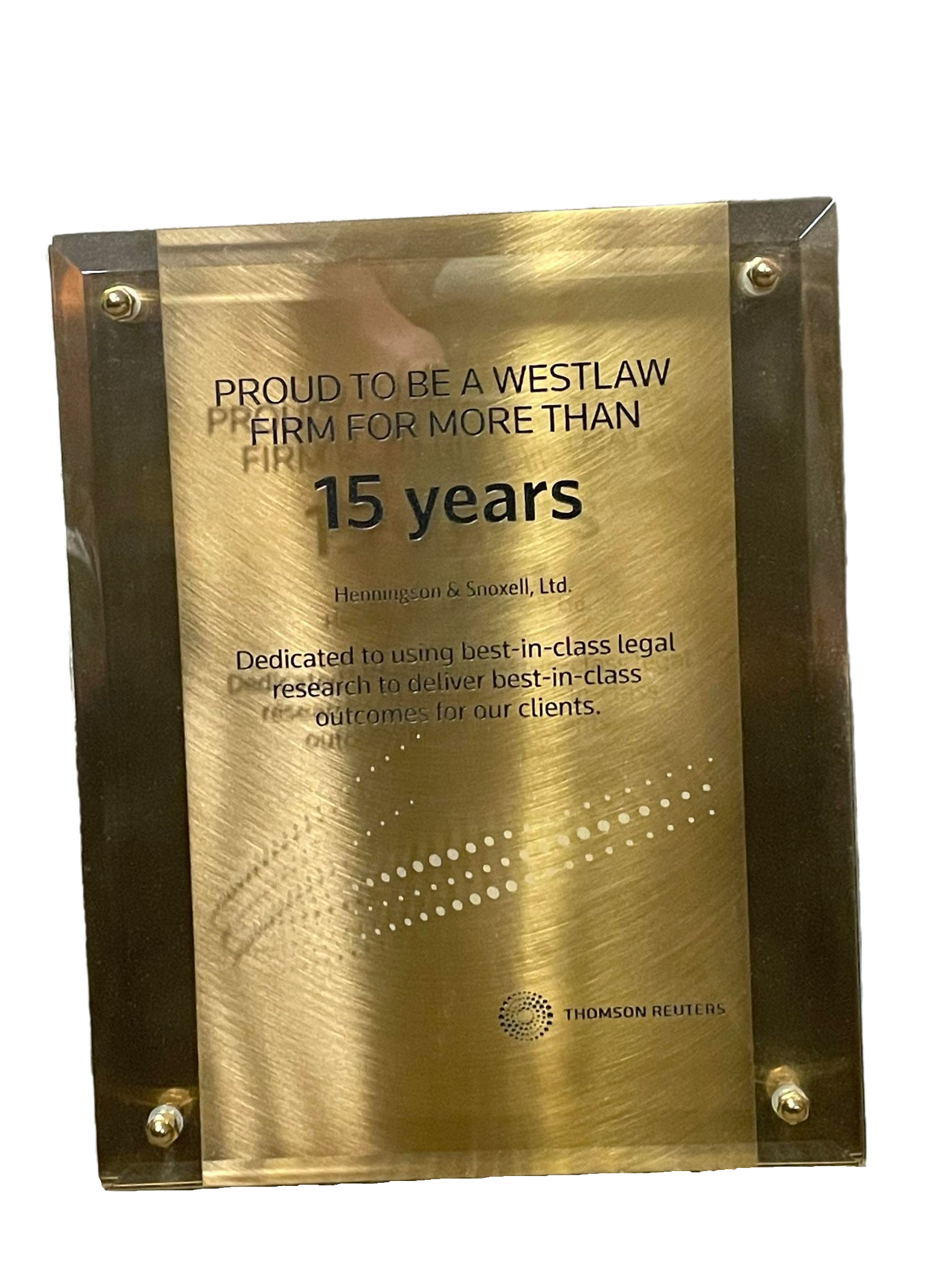 Westlaw Firm for More Than 15 years