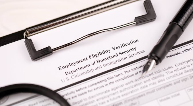 A picture of Form I-9